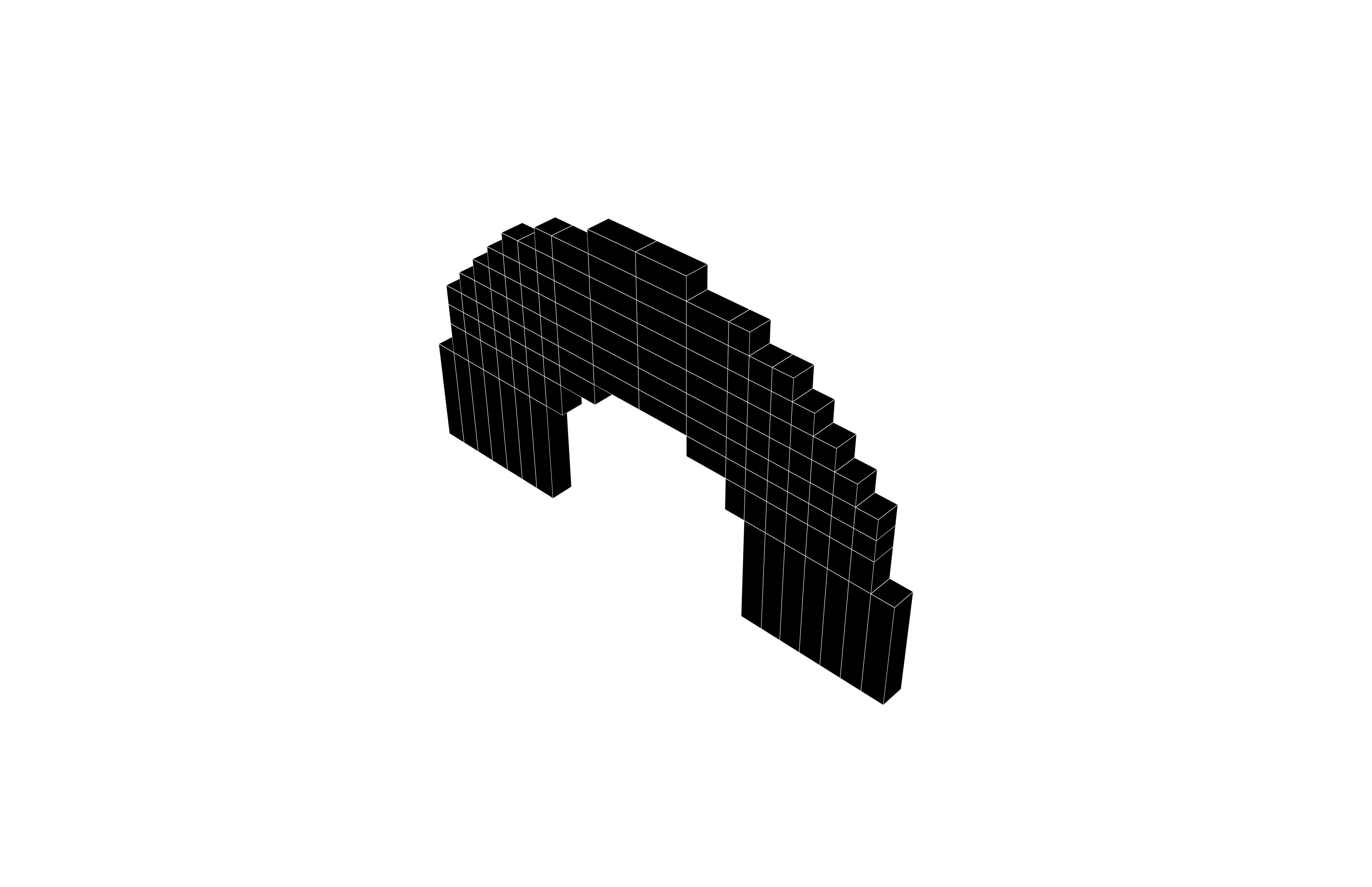 Pixel Rainbow v1 002 Low-poly 3D model_4