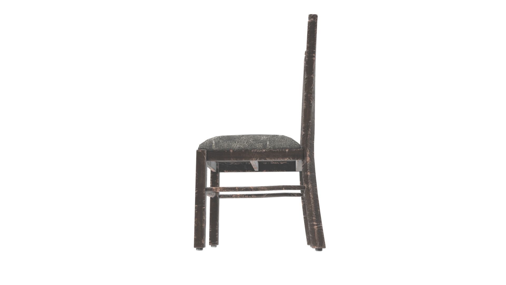 Antique Dining Table Set Low-poly 3D model_7