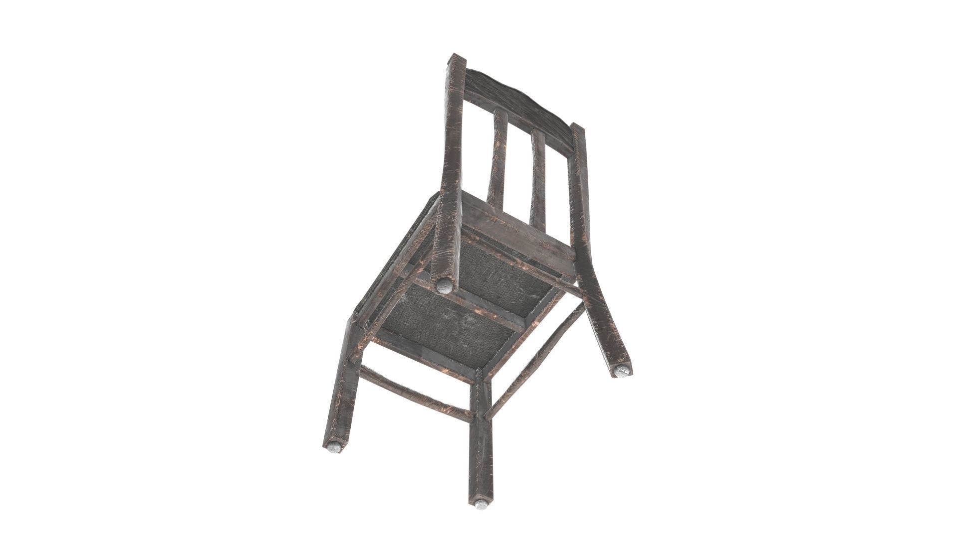 Antique Dining Table Set Low-poly 3D model_5