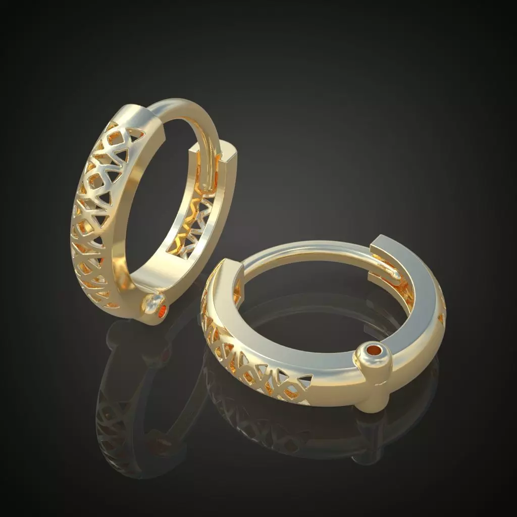 Earring 3D model 3D printable model 0022-10 3D print model_0