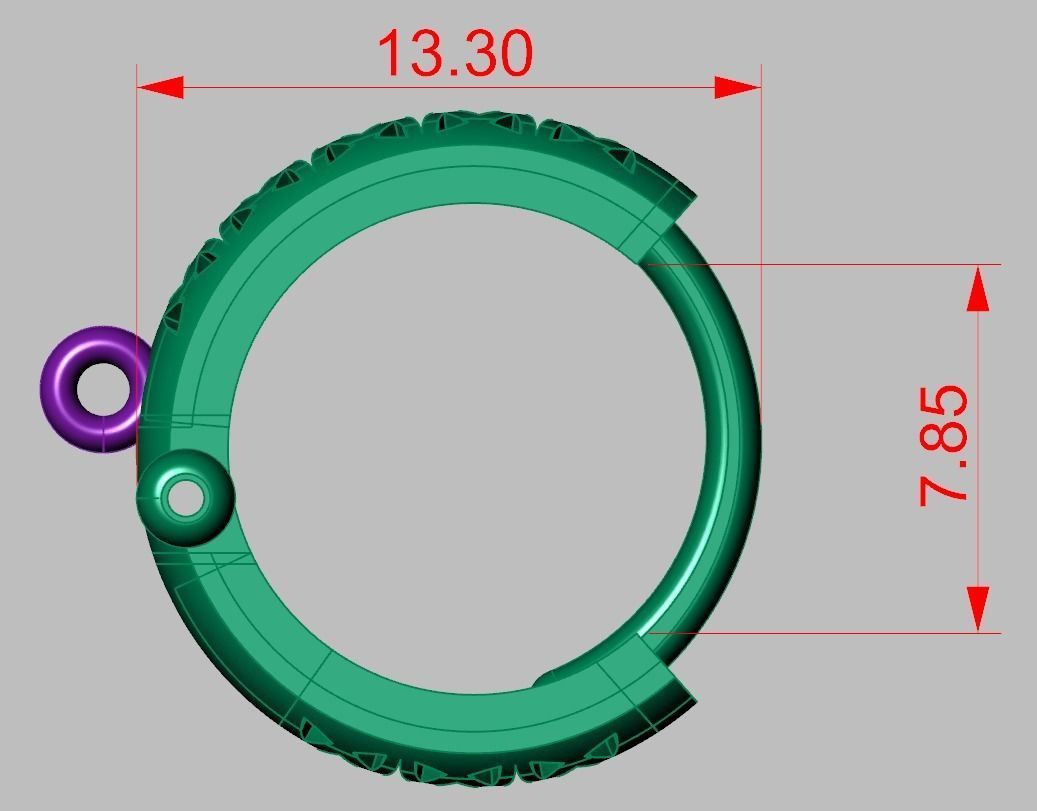 Earring 3D model 3D printable model 0022-10 3D print model_11