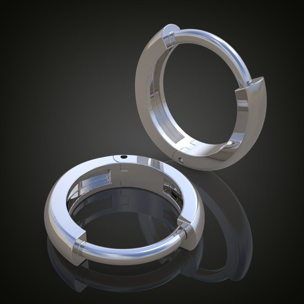 Earring 3D model 3D printable model 0109 3D print model_2
