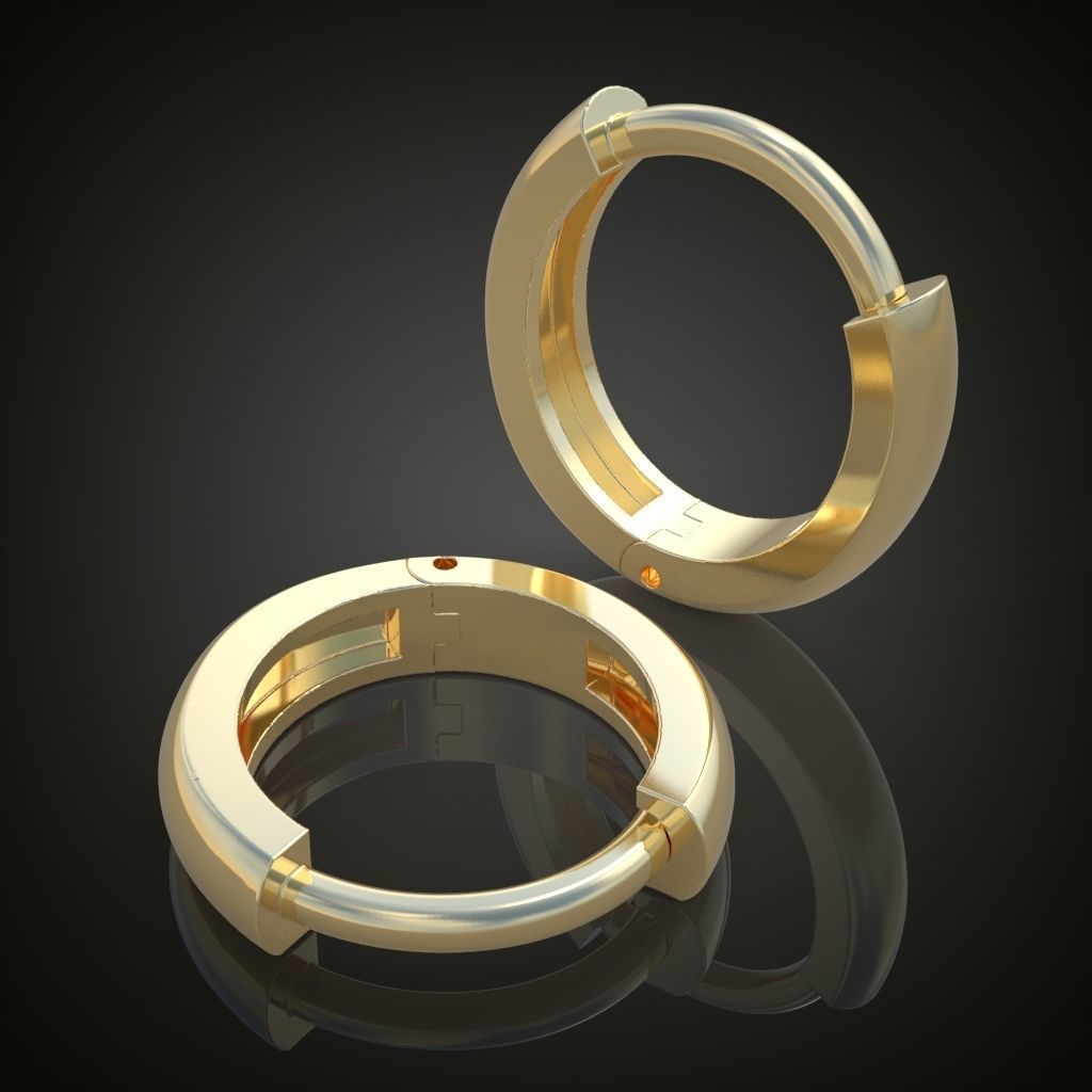 Earring 3D model 3D printable model 0109 3D print model_3
