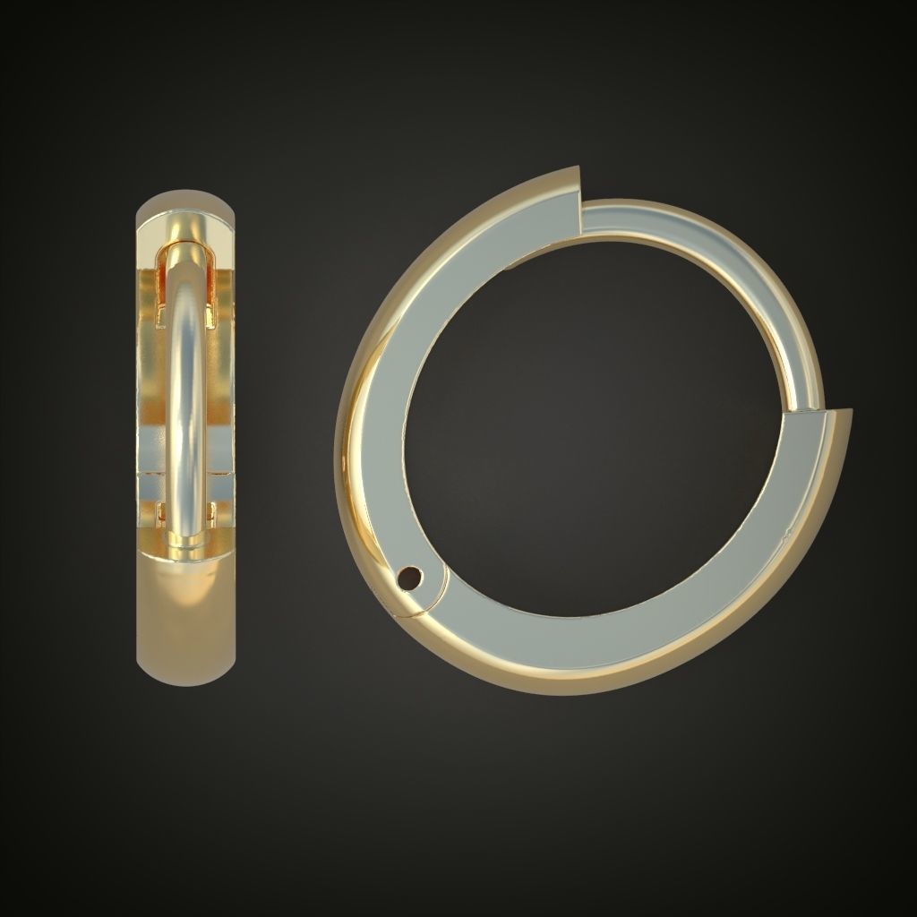 Earring 3D model 3D printable model 0109 3D print model_4