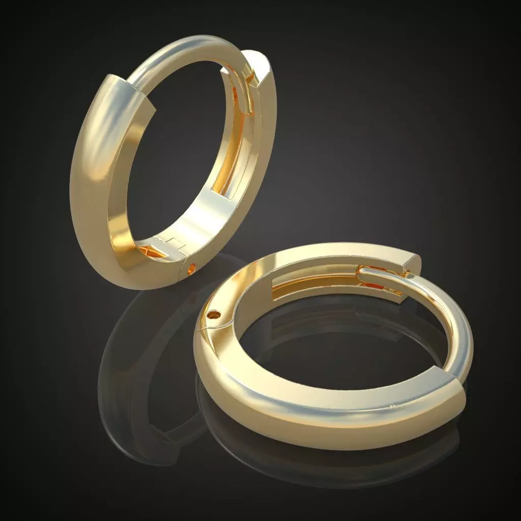 Earring 3D model 3D printable model 0109 3D print model_0