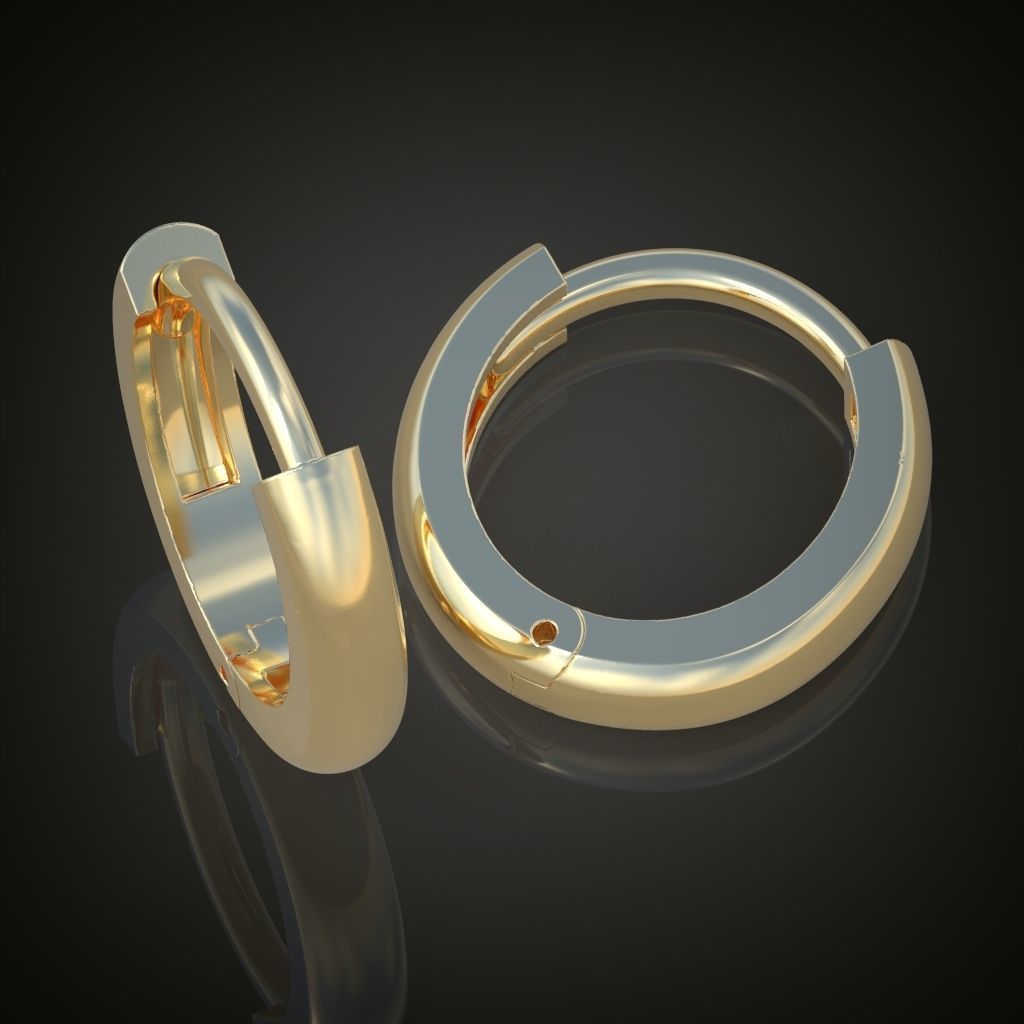 Earring 3D model 3D printable model 0109 3D print model_8