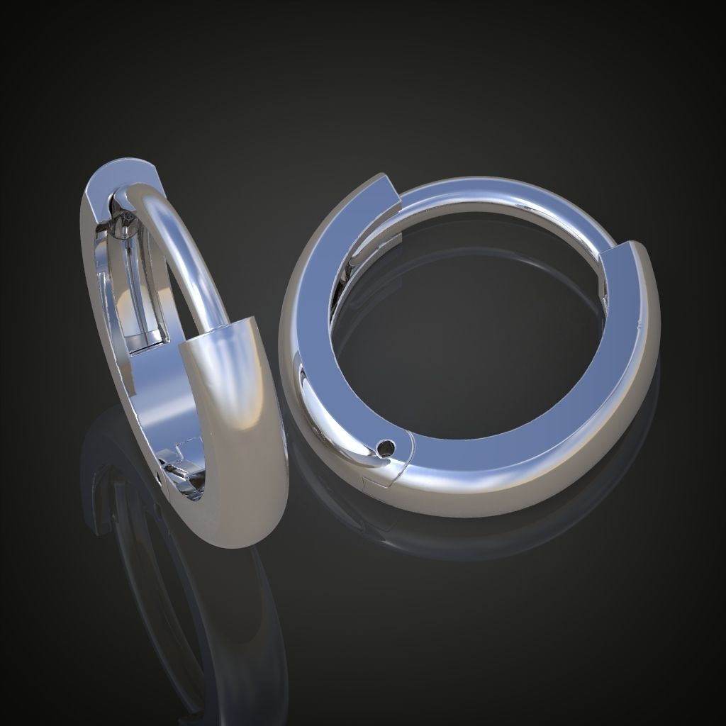 Earring 3D model 3D printable model 0109 3D print model_9