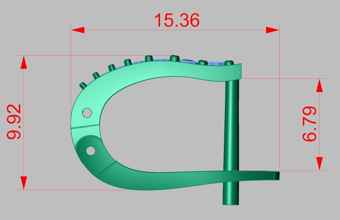 Earring 3D model 3D printable model 0110-11 3D print model_10