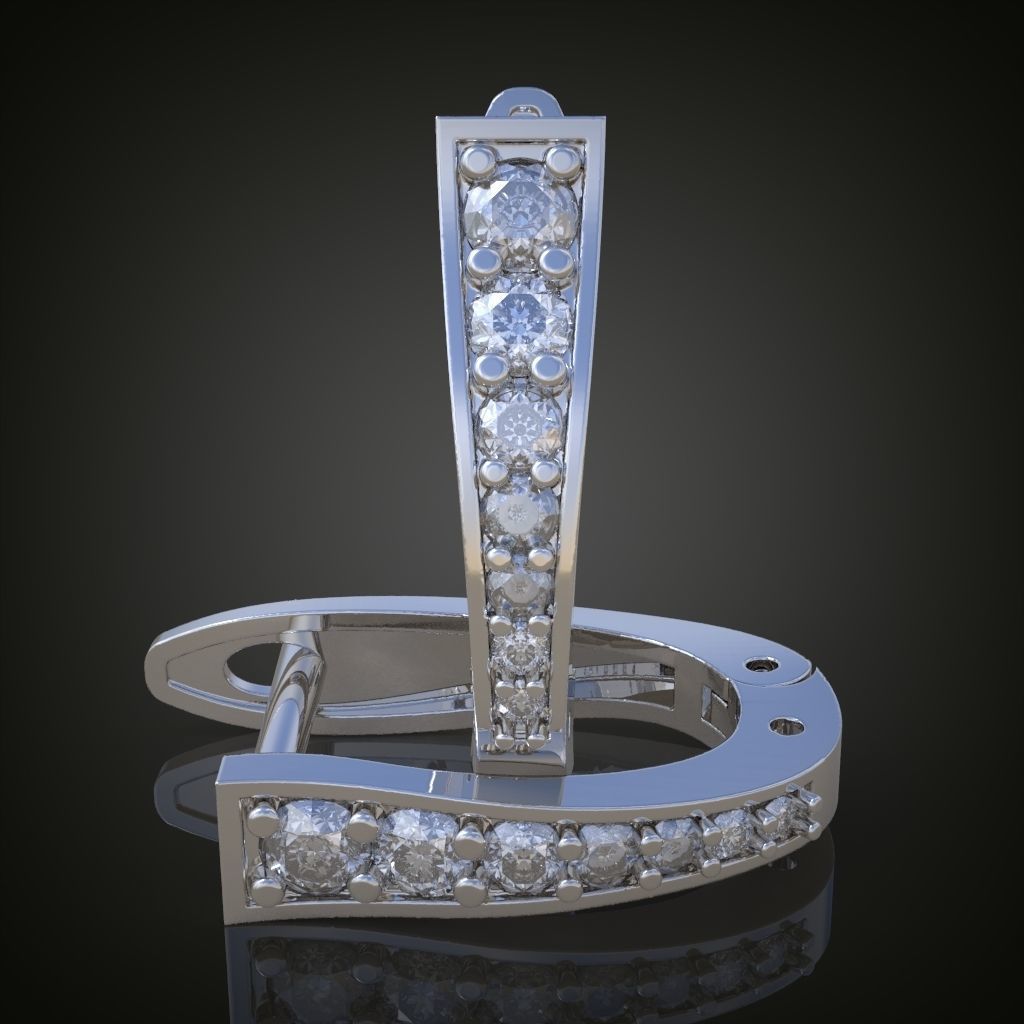 Earring 3D model 3D printable model 0110-11 3D print model_9