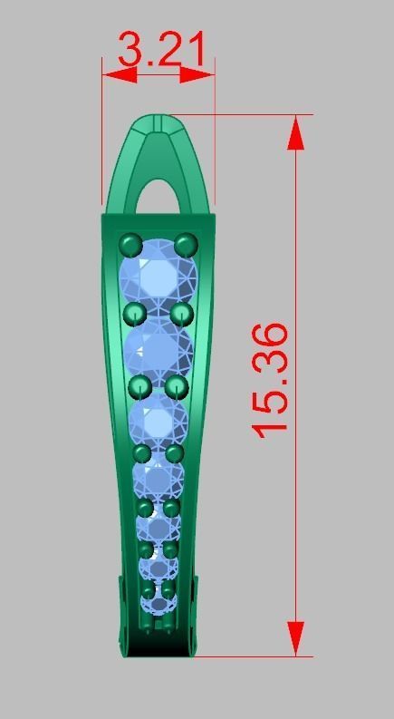 Earring 3D model 3D printable model 0110-11 3D print model_14