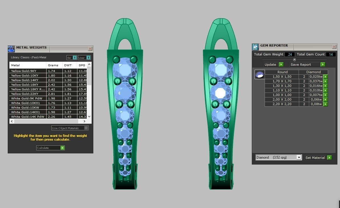 Earring 3D model 3D printable model 0110-11 3D print model_13