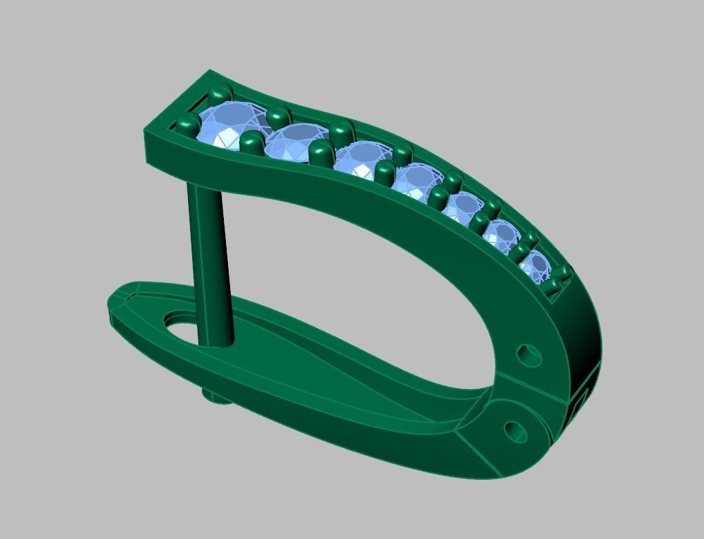 Earring 3D model 3D printable model 0110-11 3D print model_11