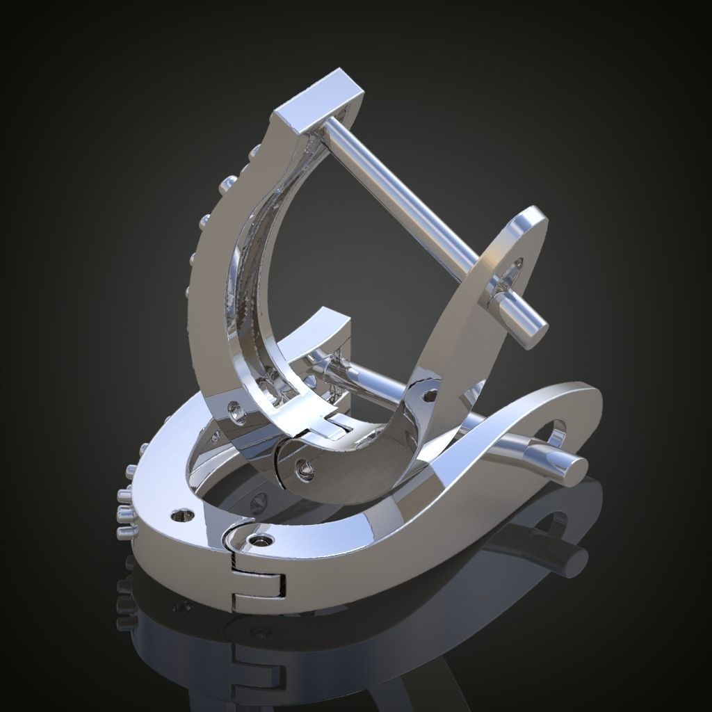 Earring 3D model 3D printable model 0110-11 3D print model_6