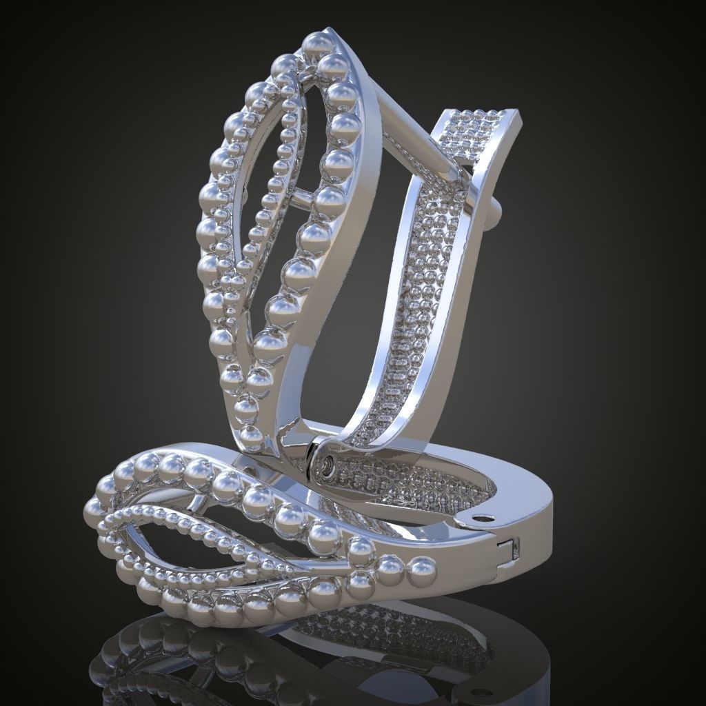 Earring 3D model 3D printable model 0111-36ol 3D print model_1