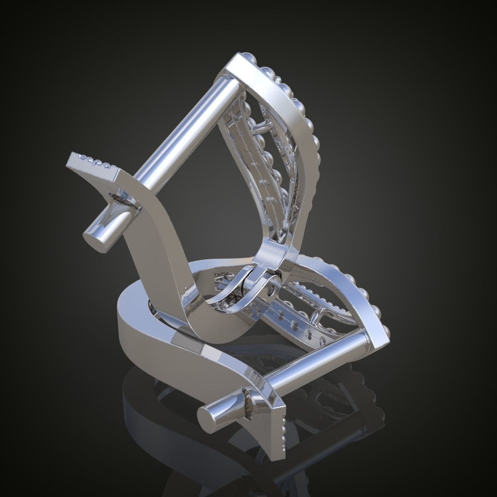 Earring 3D model 3D printable model 0111-36ol 3D print model_5
