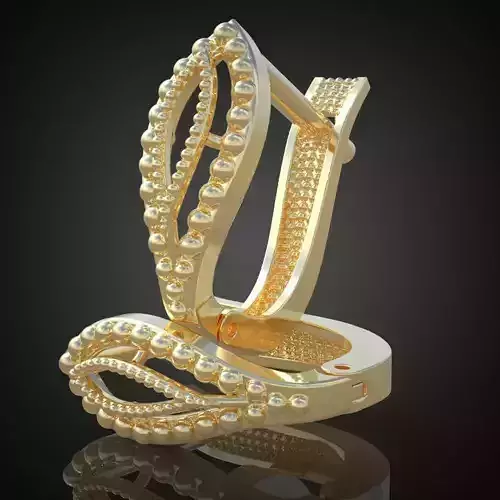 Earring 3D model 3D printable model 0111-36ol 3D print model