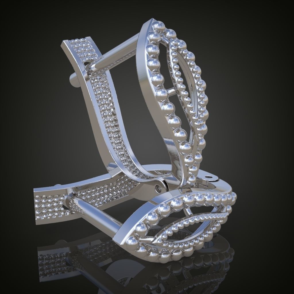 Earring 3D model 3D printable model 0111-36ol 3D print model_10