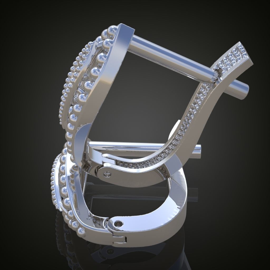 Earring 3D model 3D printable model 0111-36ol 3D print model_9