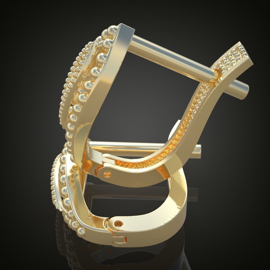 Earring 3D model 3D printable model 0111-36ol 3D print model_8