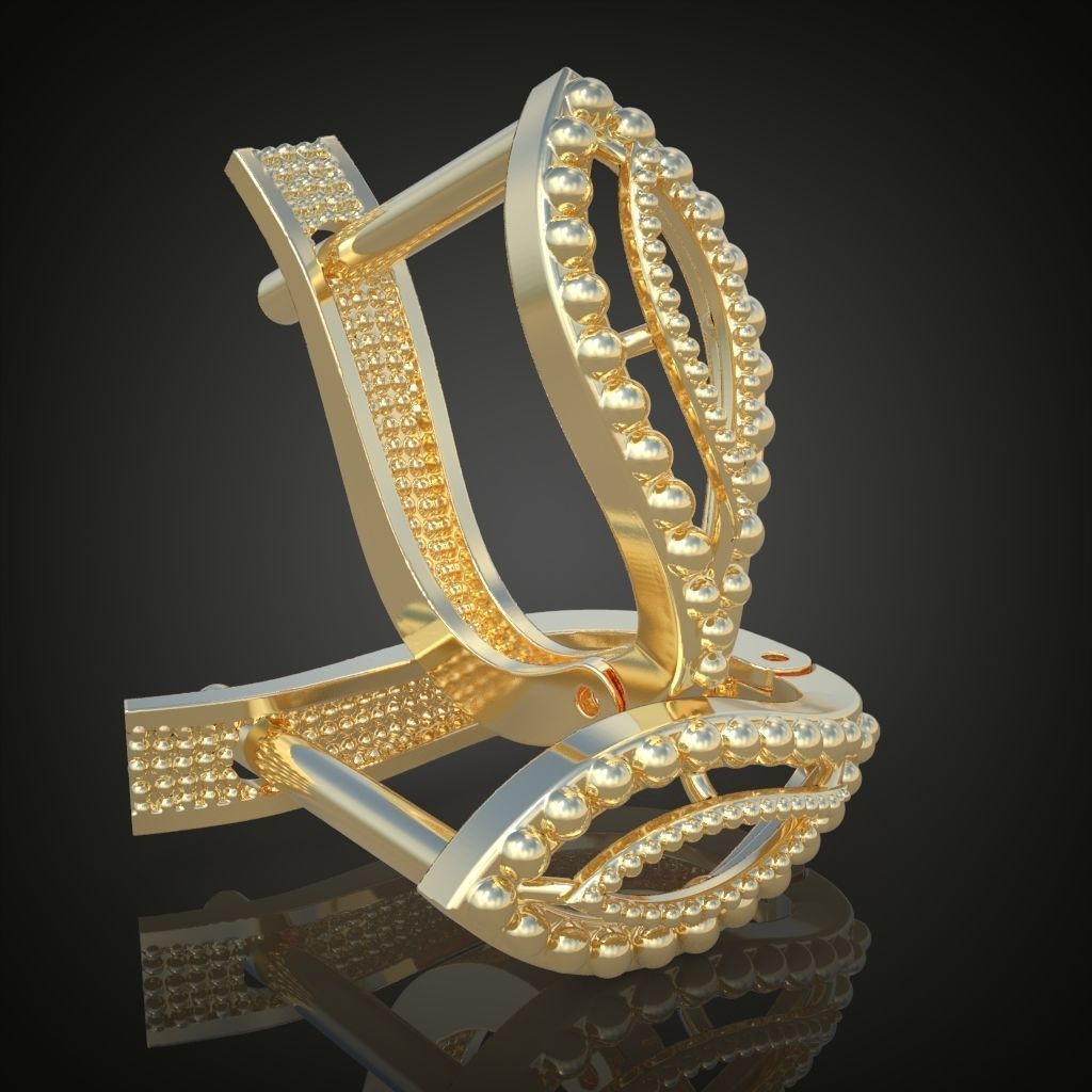 Earring 3D model 3D printable model 0111-36ol 3D print model_11
