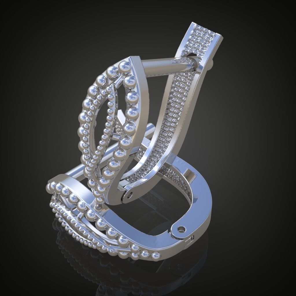 Earring 3D model 3D printable model 0111-36ol 3D print model_6