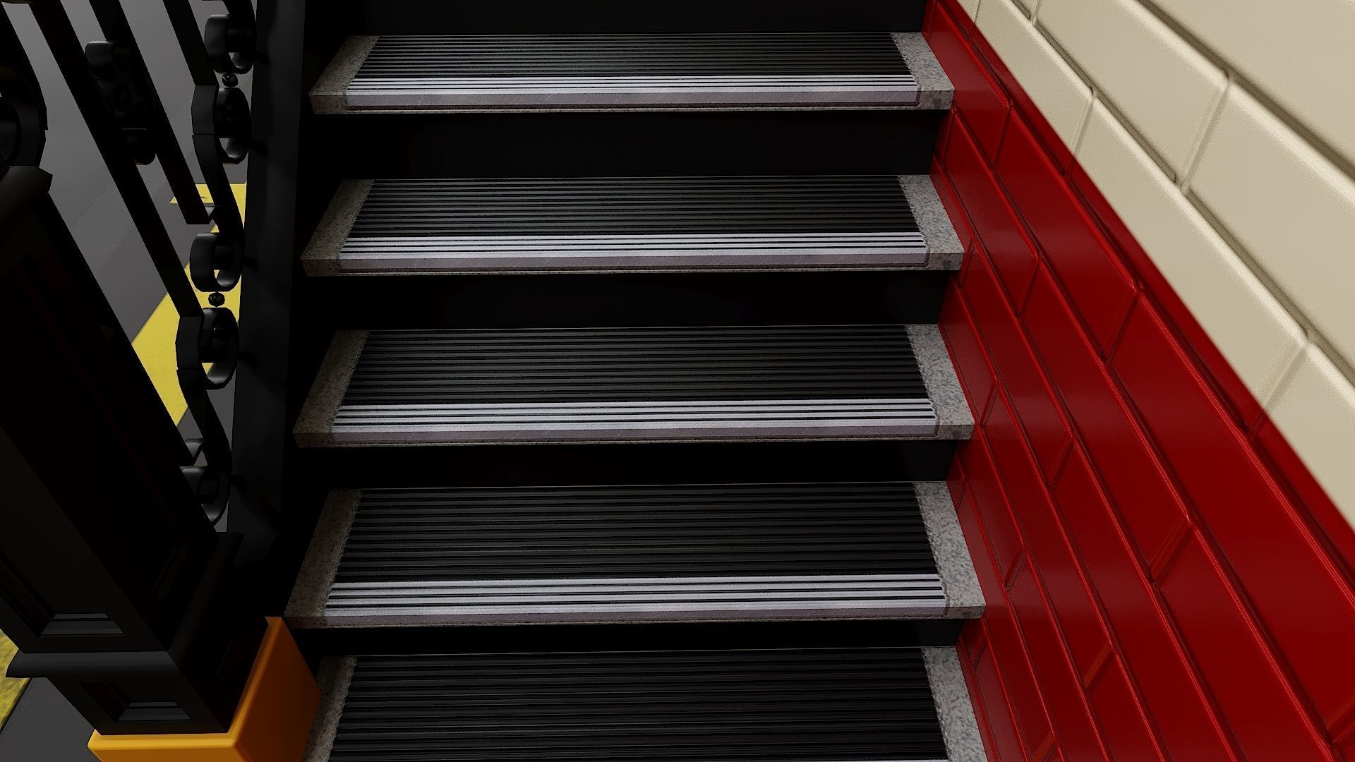 Firehouse FDNY with interior Low-poly 3D model_20