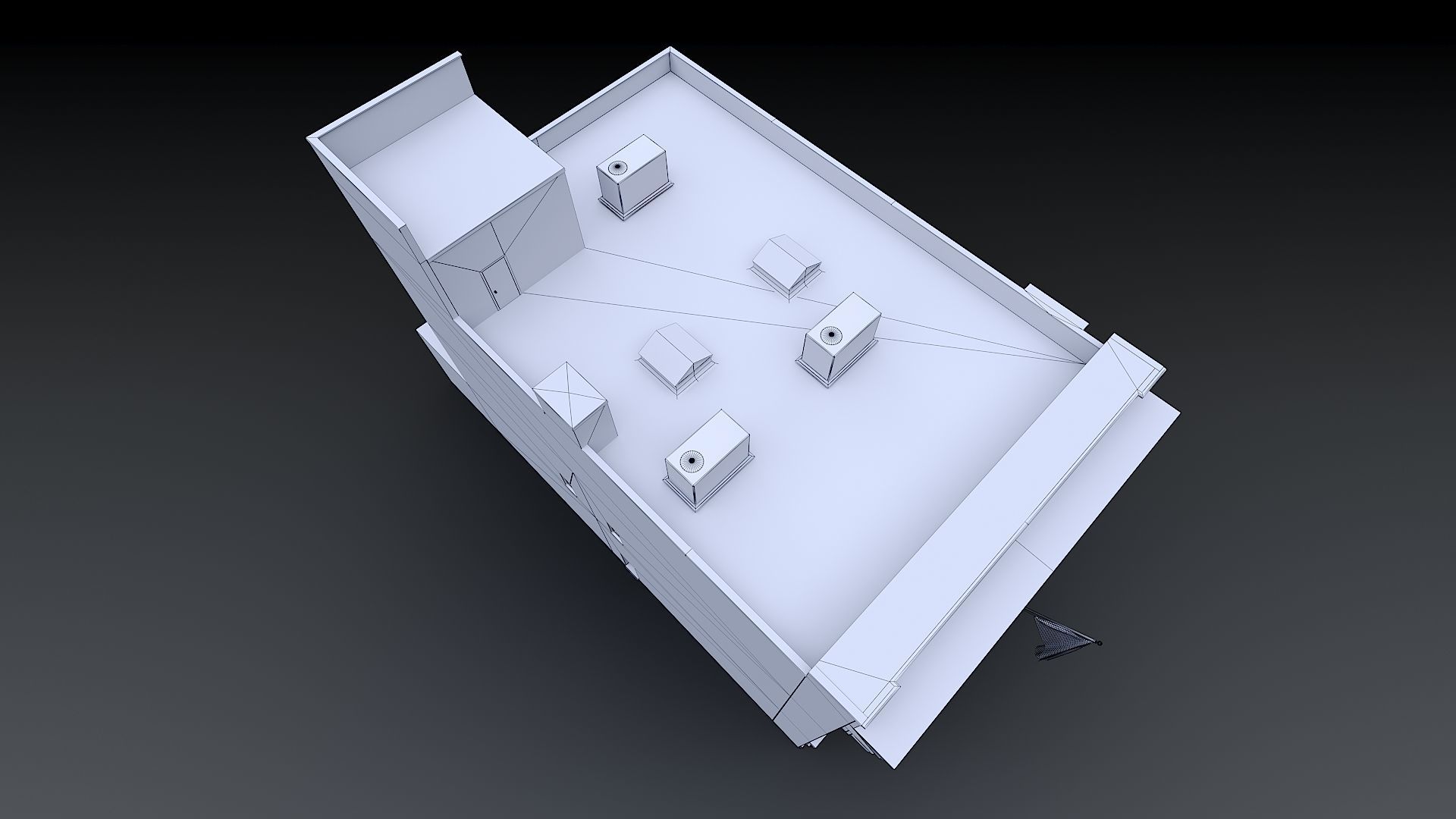 Firehouse FDNY with interior Low-poly 3D model_43