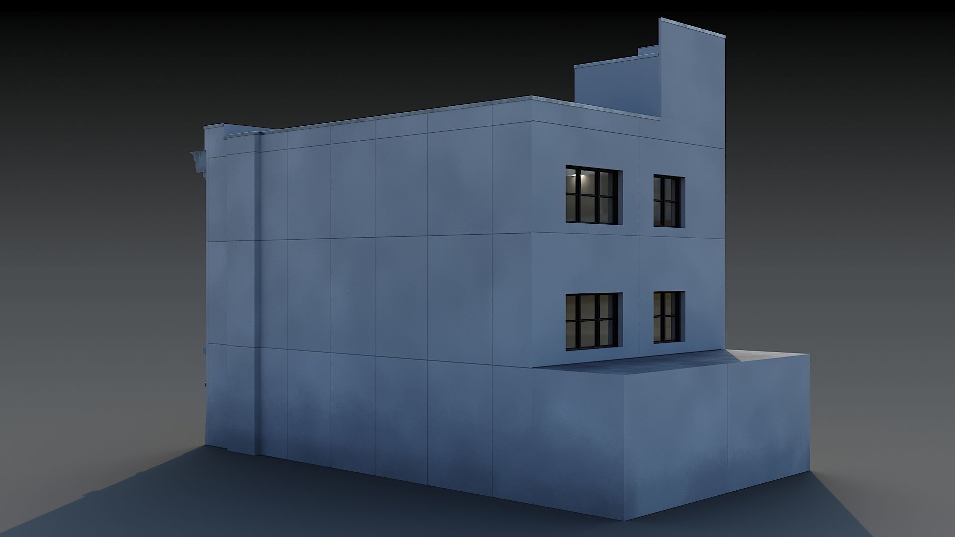 Firehouse FDNY with interior Low-poly 3D model_8