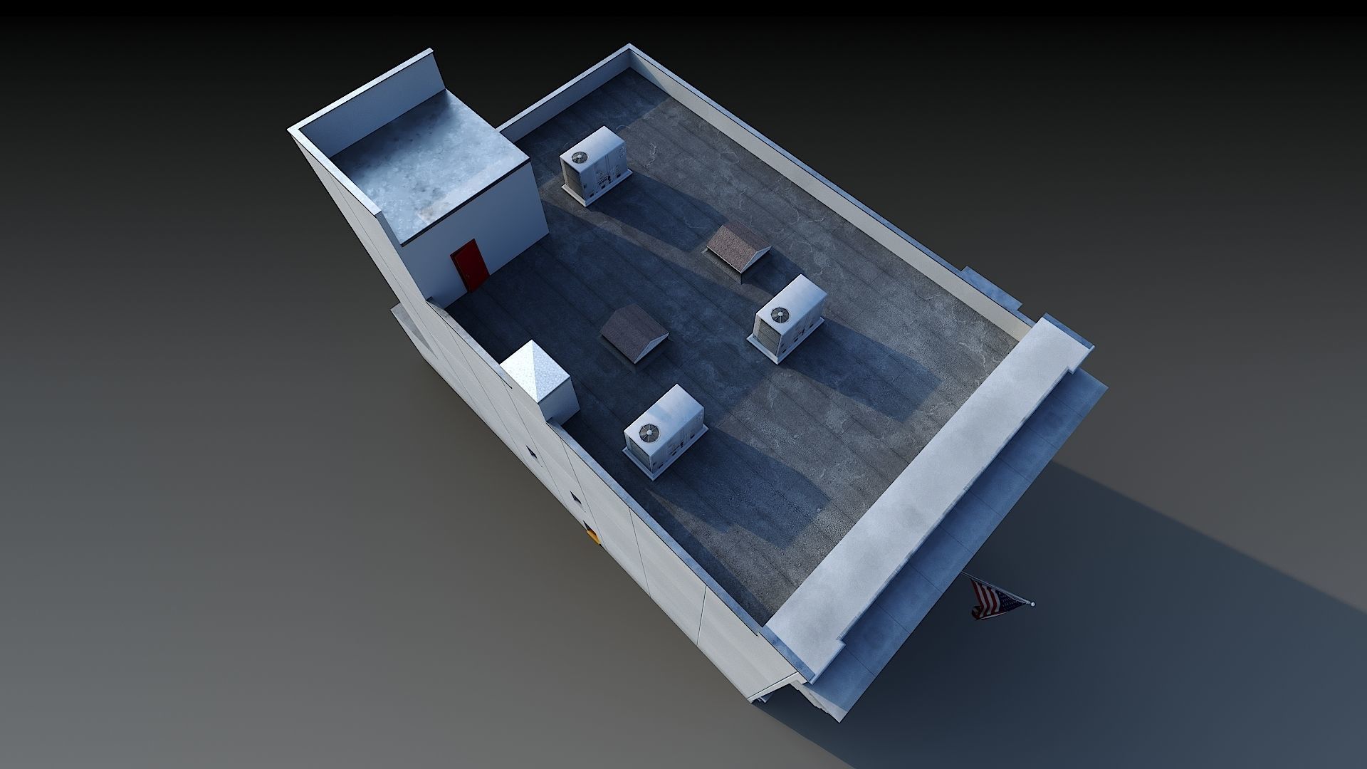 Firehouse FDNY with interior Low-poly 3D model_11