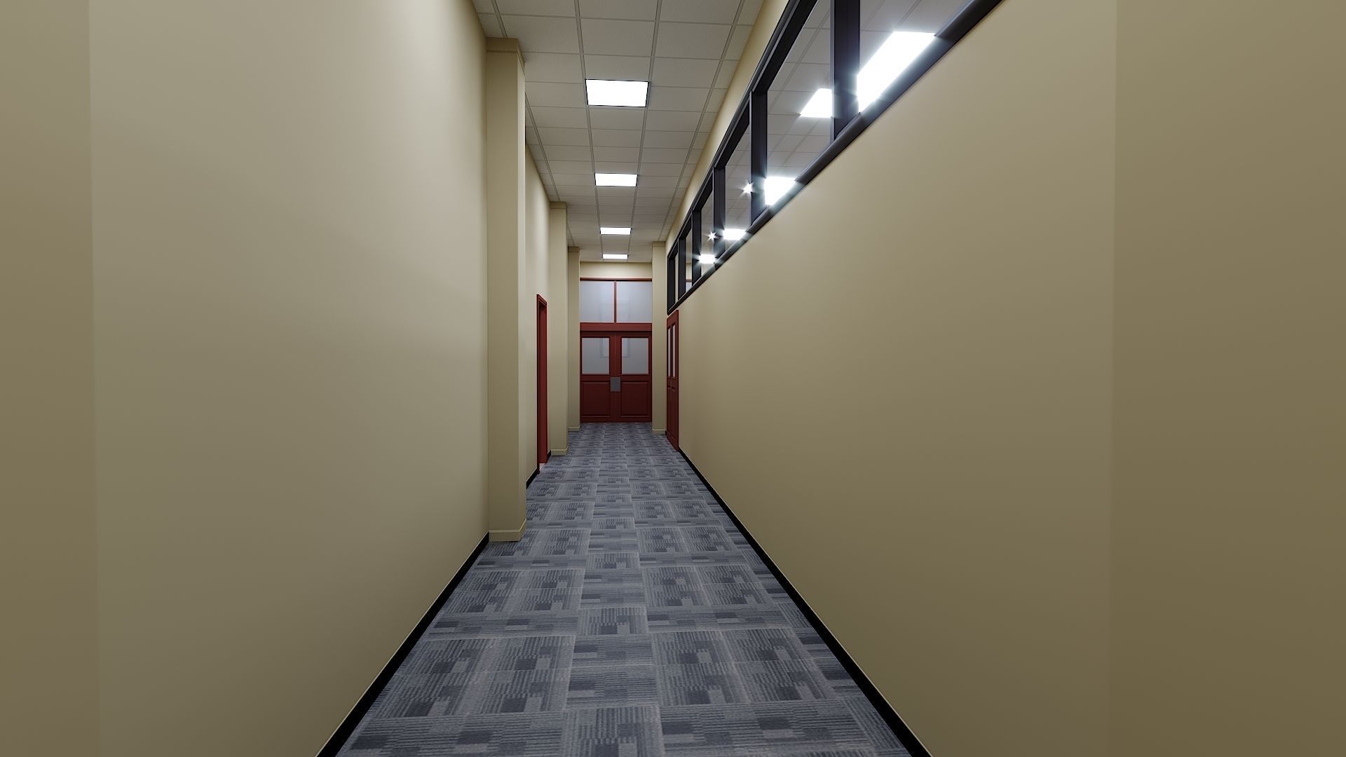 Firehouse FDNY with interior Low-poly 3D model_24