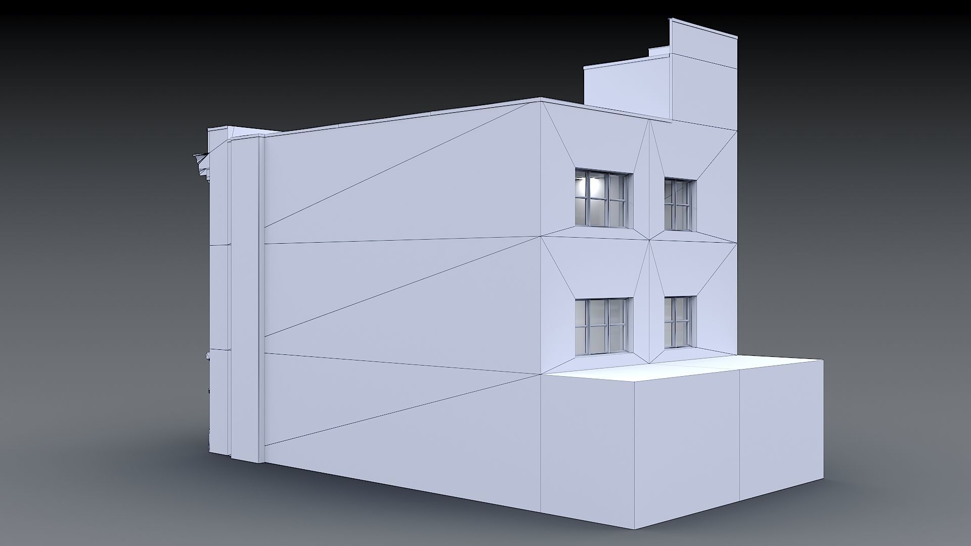 Firehouse FDNY with interior Low-poly 3D model_41