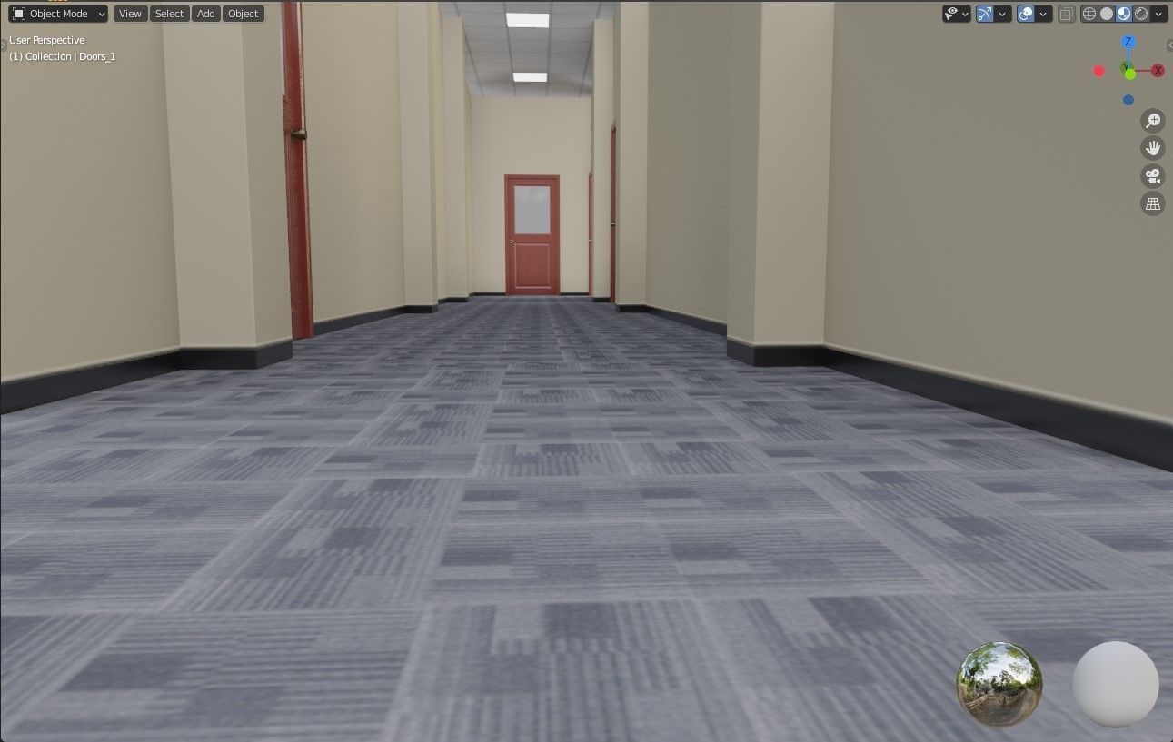 Firehouse FDNY with interior Low-poly 3D model_51