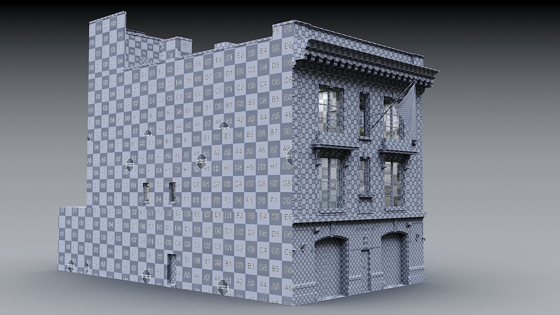 Firehouse FDNY with interior Low-poly 3D model_46