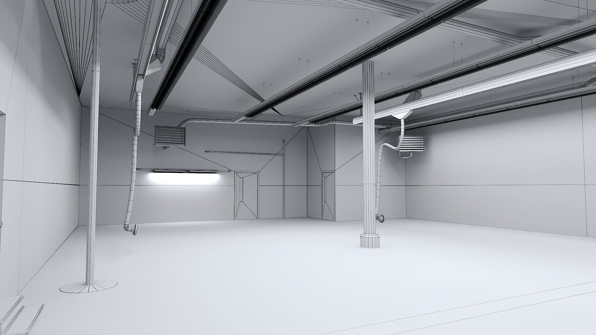 Firehouse FDNY with interior Low-poly 3D model_44