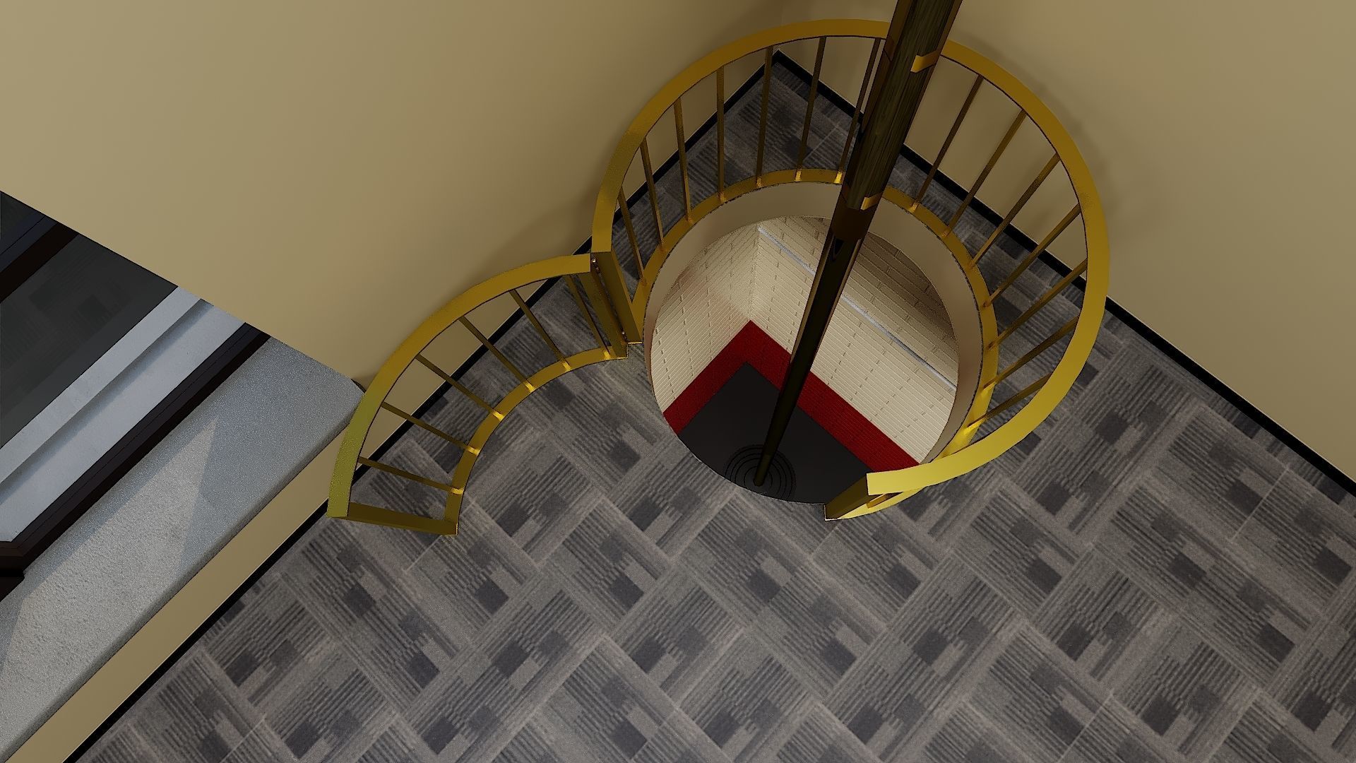 Firehouse FDNY with interior Low-poly 3D model_31