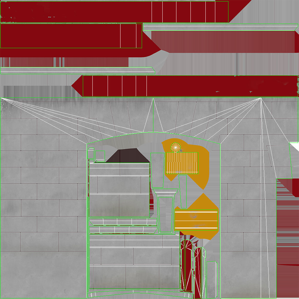 Firehouse FDNY with interior Low-poly 3D model_55