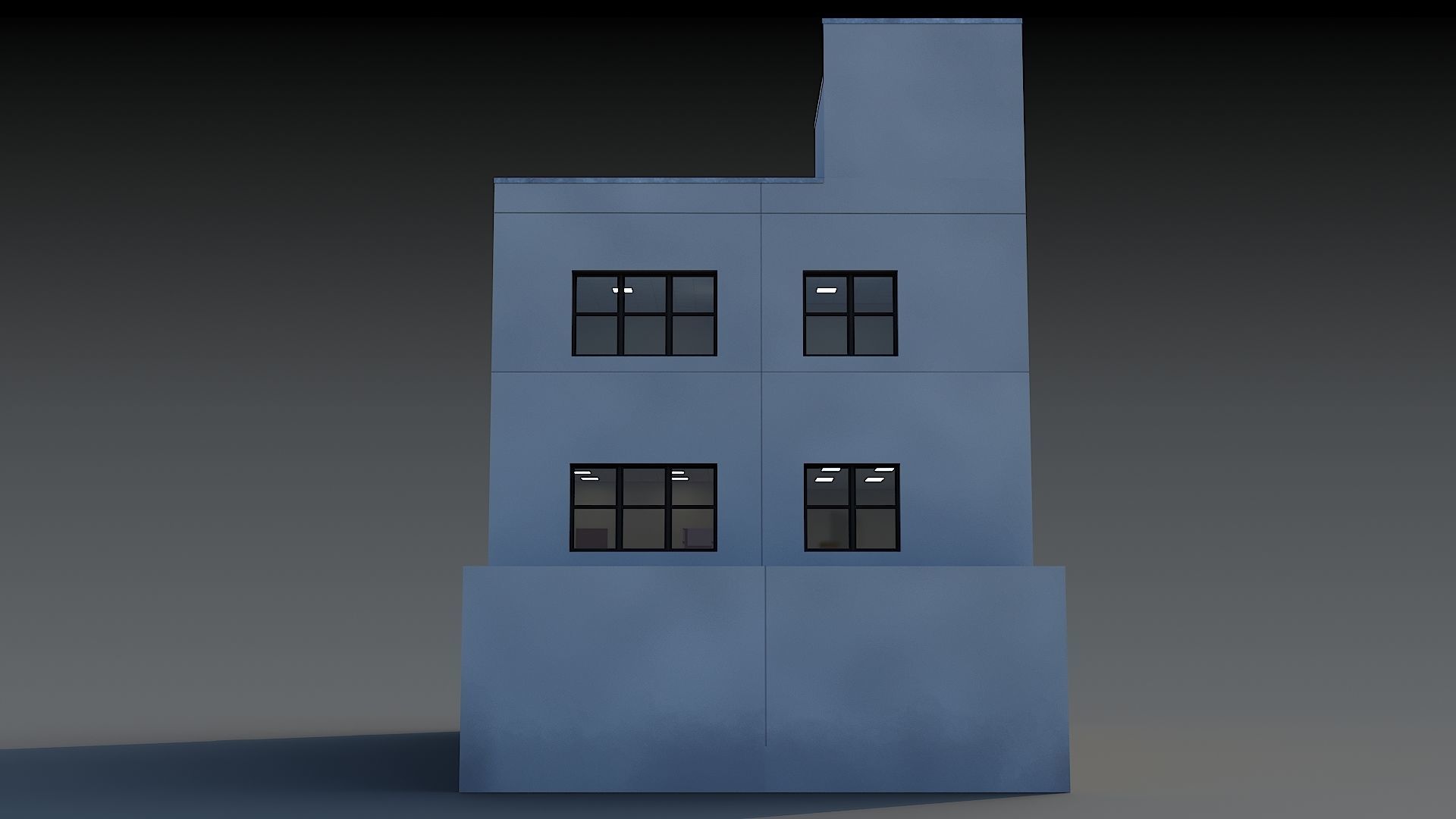 Firehouse FDNY with interior Low-poly 3D model_9