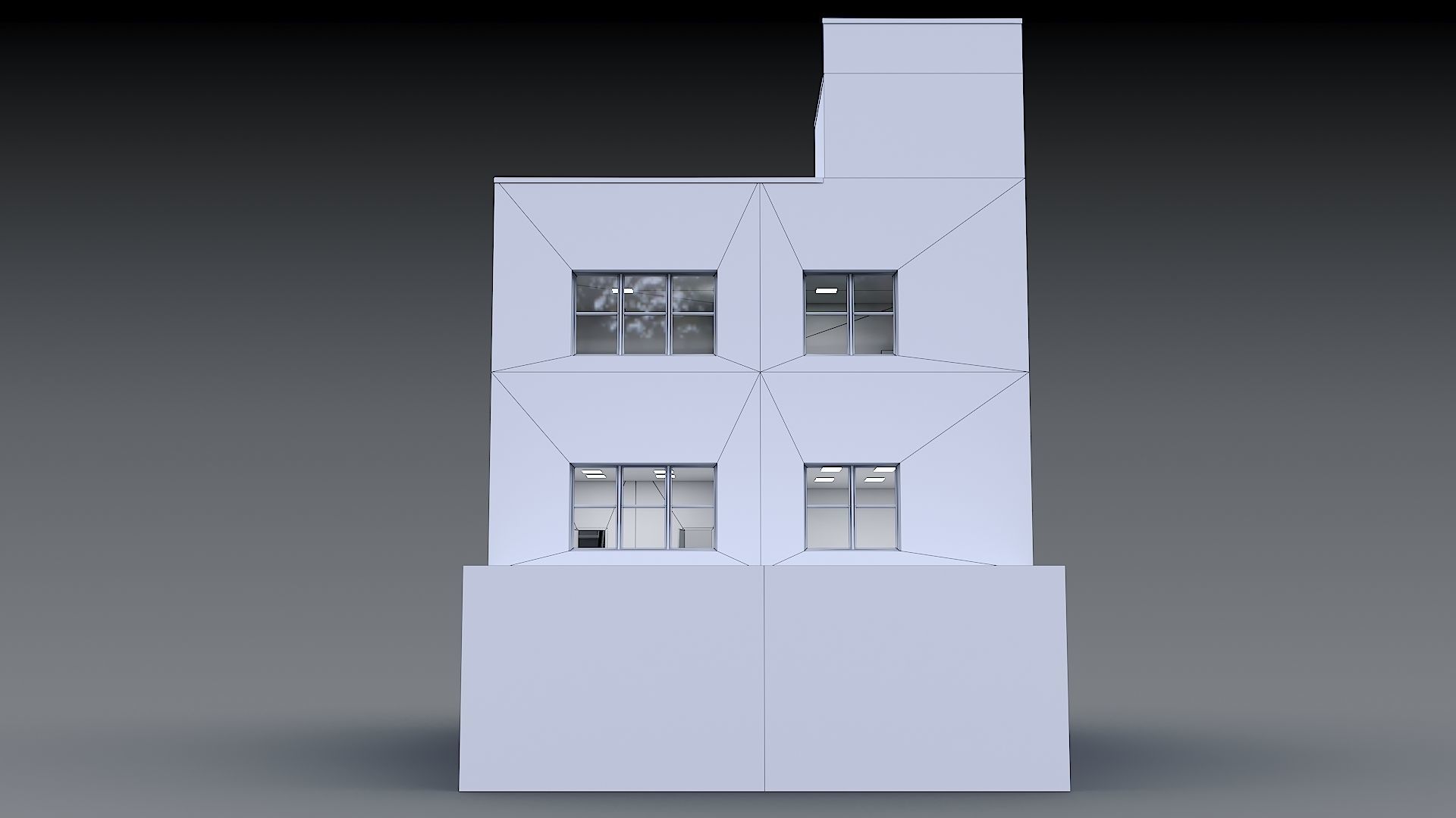 Firehouse FDNY with interior Low-poly 3D model_42