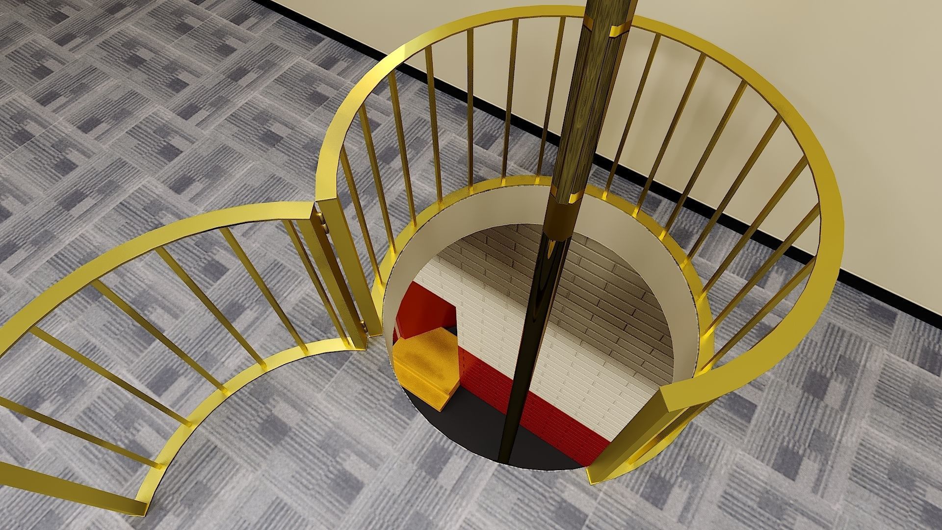 Firehouse FDNY with interior Low-poly 3D model_30