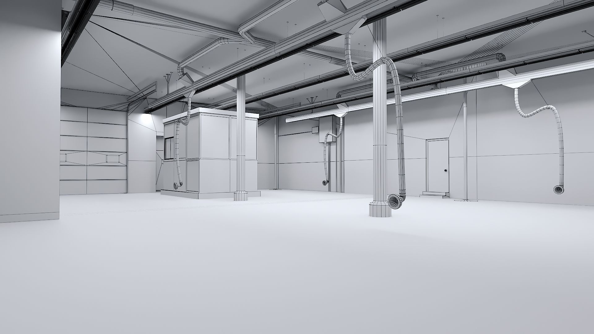 Firehouse FDNY with interior Low-poly 3D model_45