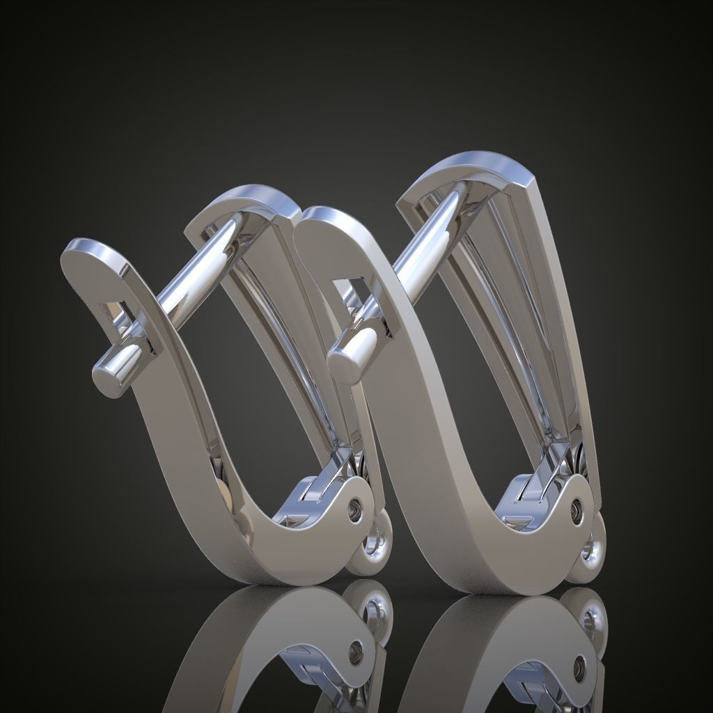 Earring 3D model 3D printable model 0112 3D print model_9