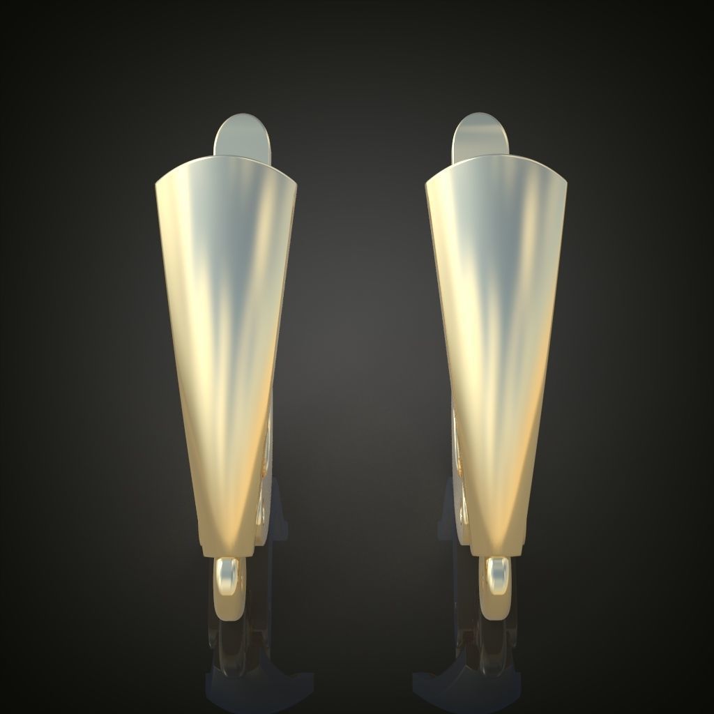 Earring 3D model 3D printable model 0112 3D print model_2