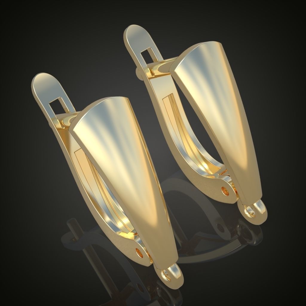 Earring 3D model 3D printable model 0112 3D print model_12