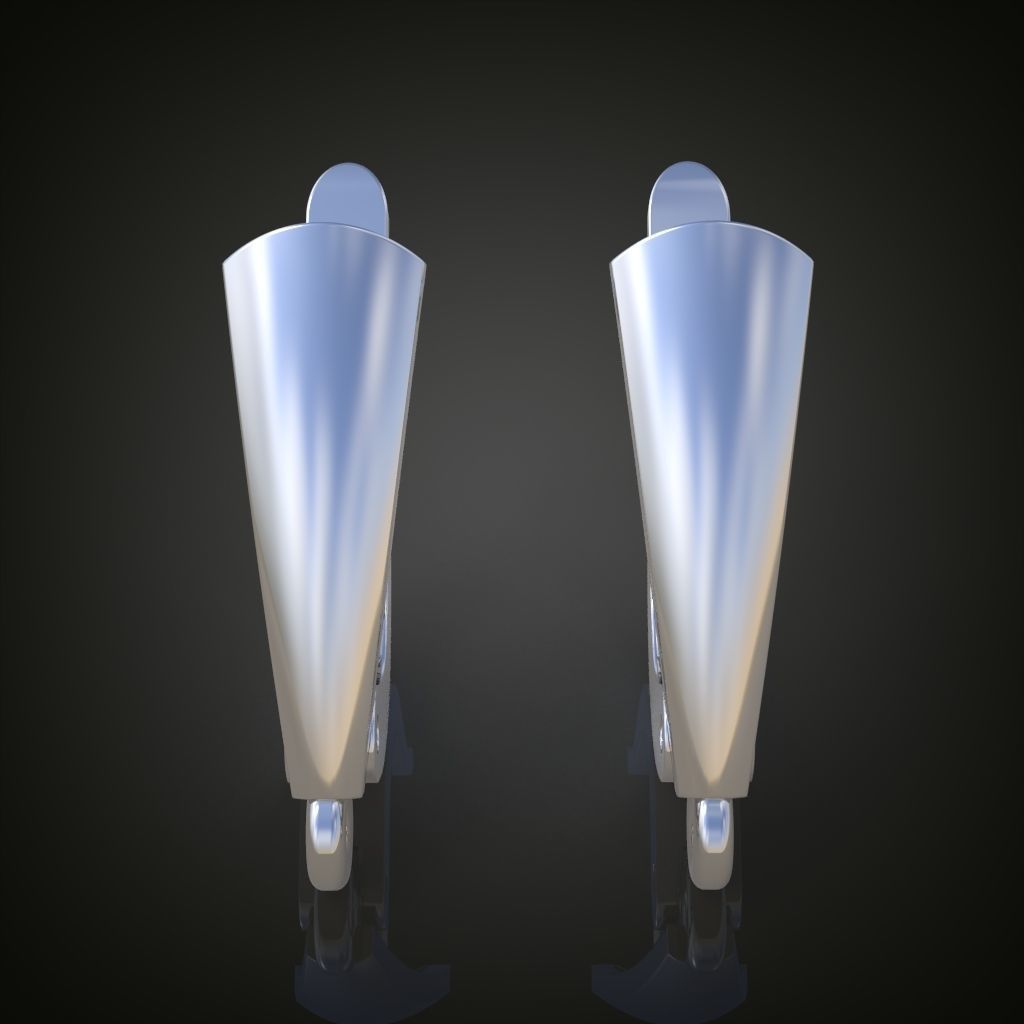 Earring 3D model 3D printable model 0112 3D print model_3