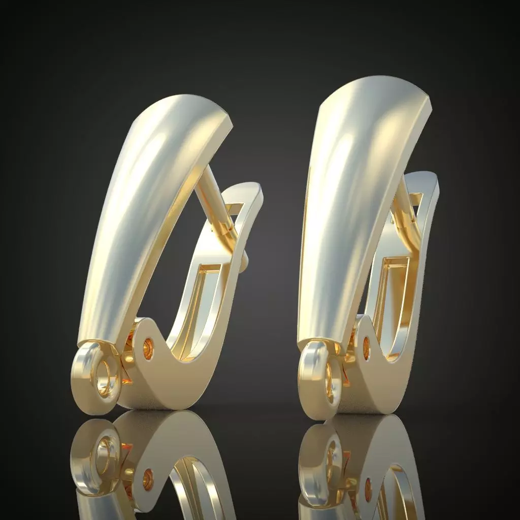 Earring 3D model 3D printable model 0112 3D print model_0