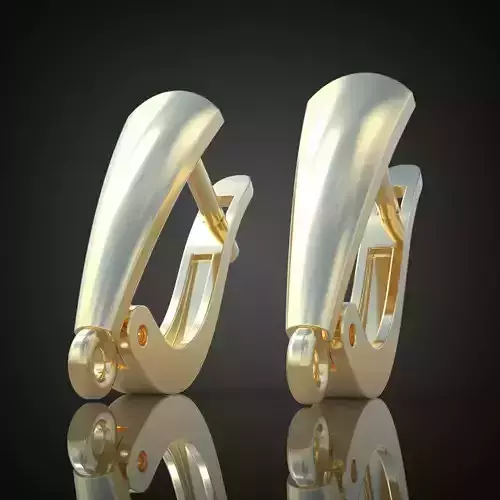 Earring 3D model 3D printable model 0112 3D print model