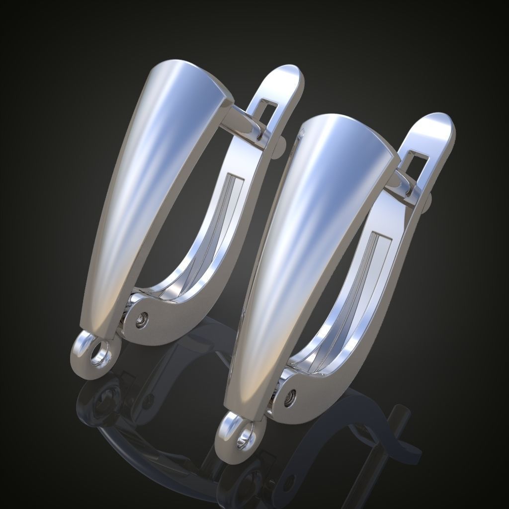 Earring 3D model 3D printable model 0112 3D print model_10