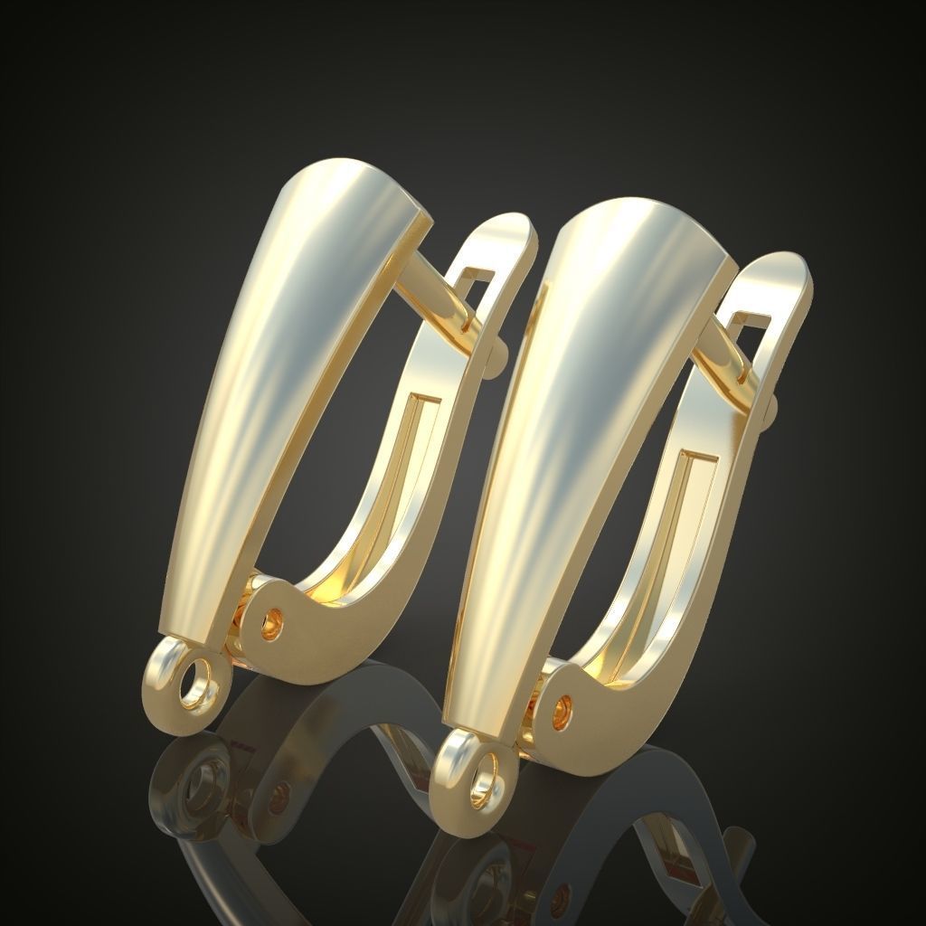 Earring 3D model 3D printable model 0112 3D print model_5