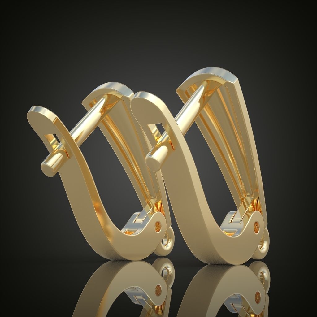 Earring 3D model 3D printable model 0112 3D print model_8