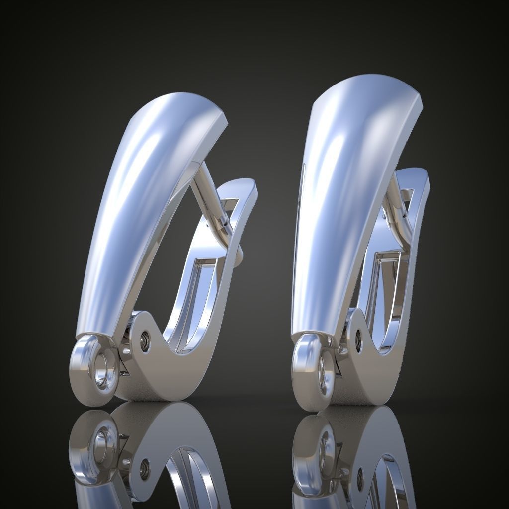 Earring 3D model 3D printable model 0112 3D print model_1